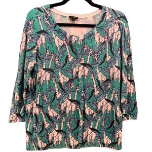 Talbots‎ Giraffe Sweater Green Size X